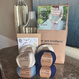 Laguna Sweater Kit - Navy & Cream Cotton